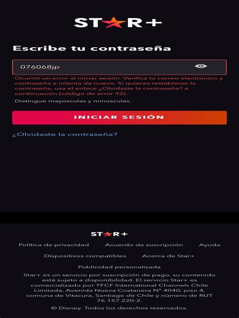 star + iniciar sesion|Star+ .